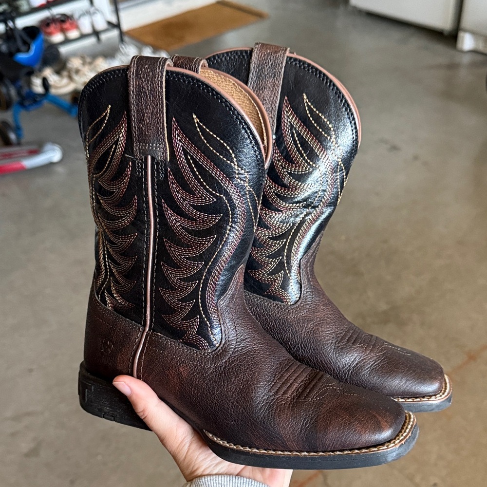 Ariat Black and Brown Western Boots